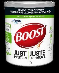 BOOST JUST PROTEIN The BOOST family of products offers an extensive line of nutrition formulas.