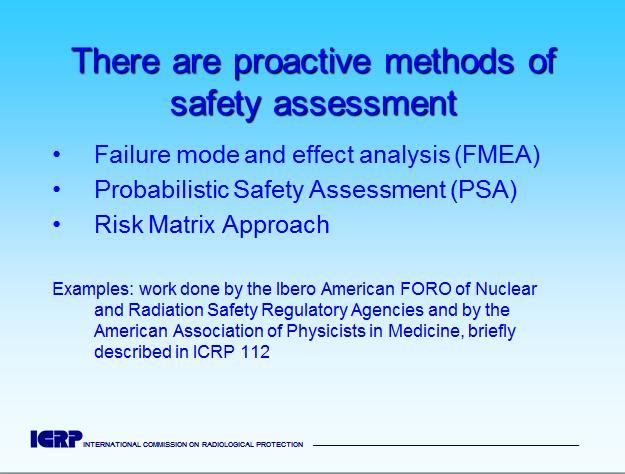 How to Prevent Accidents in Radiation Therapy Methods of Risk Analysis: Failure modes and effects analysis