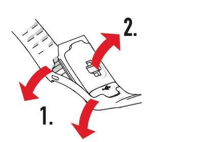 2. Pull the device from the wristband. To attach the wristband, perform the steps in the reverse order.