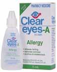 eyes often associated with allergens. Clear Eyes TM soothes, moisturises and removes redness.