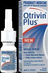 Claratyne 10 tablets 15 99 30 tablets 100ml syrup 42 99 15 99 Don t be overrun by tissues! New Otrivin Plus works two ways fast!