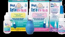 FESS Little Noses is a non-medicated saline solution for newborns and babies. Available as a spray or drops to provide gentle relief from nasal congestion.