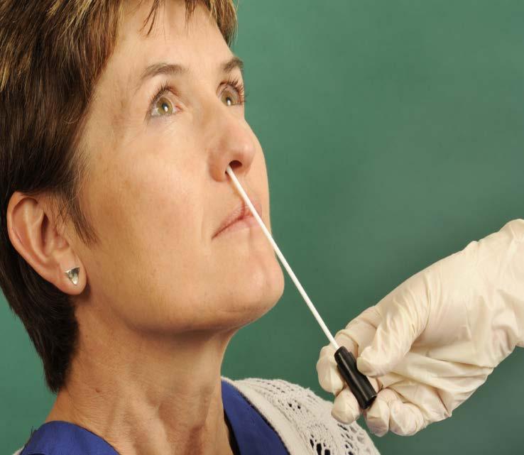 Procedure Nose Swab Procedure Nose Swab The patient needs to tilt their head backwards so that you have a clear view of their nostrils.