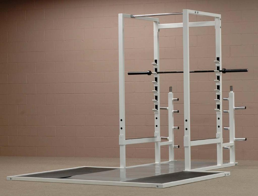 TRAINING & EQUIPMENT A Closer Look at the BFS 8-FOOT POWER RACK WITH PLATFORM The evolution of two great pieces of weight training equipment The barbell is the basic tool of resistance training.