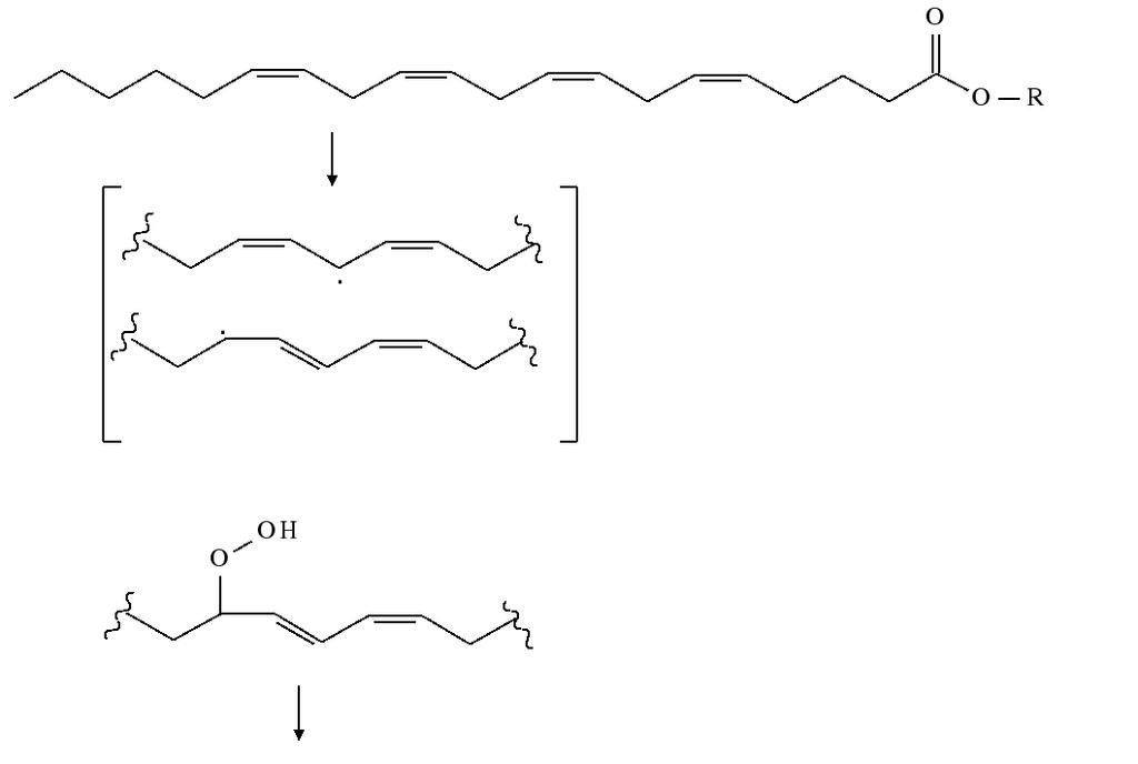 Lipid oxidation Formation Radical reaction