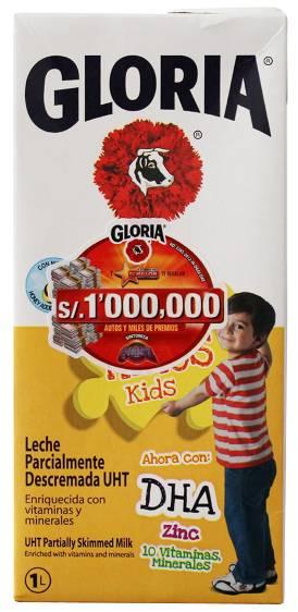 Gloria Ninos Kids Leche Parcialmente Descremada UHT: Kids Milk UHT Partially Skimmed Milk Gloria Argentina Event Date: Apr 2013 Price: US 1.85 EURO 1.