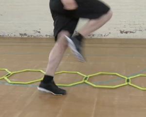 REPS: X starting with each foot This drill requires a ladder or gility Web.