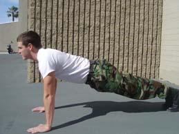 Figure 1: The Up position of the push-up notice the arms