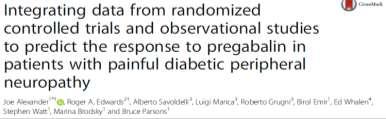 to pregabalin Matched patients from observational study to data from RCT patients, creating six matched datasets Validated predictive regression models in each of the six matched datasets against