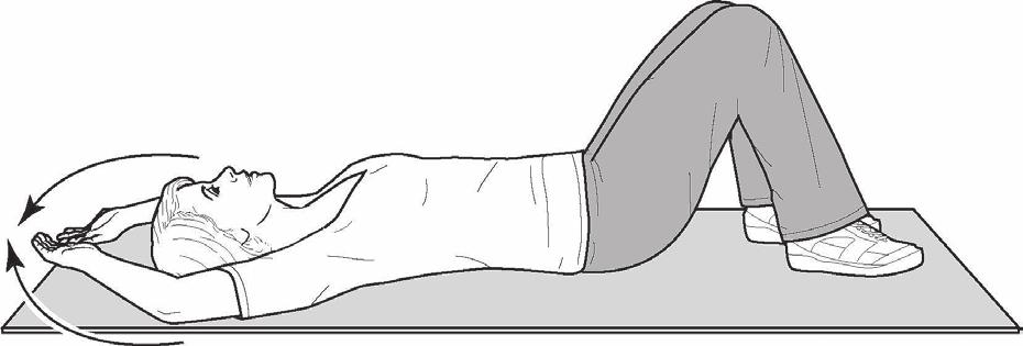 You should only move your arms as far as you can and still be comfortable. Hold for 3 seconds then relax.
