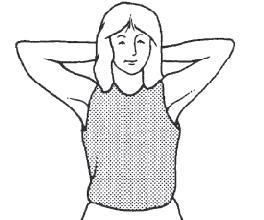You should feel a comfortable stretch across your chest. Do this exercise with your arms stretched out to the side in a Y position.