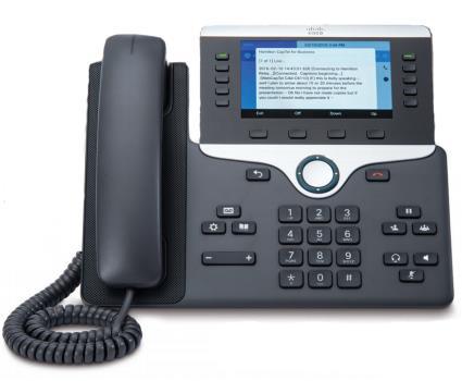 Live Call Captioning on Cisco Phones Enterprise users with hearing loss can listen and read captions directly on their Cisco phone Captions are displayed in real-time Use existing features of the