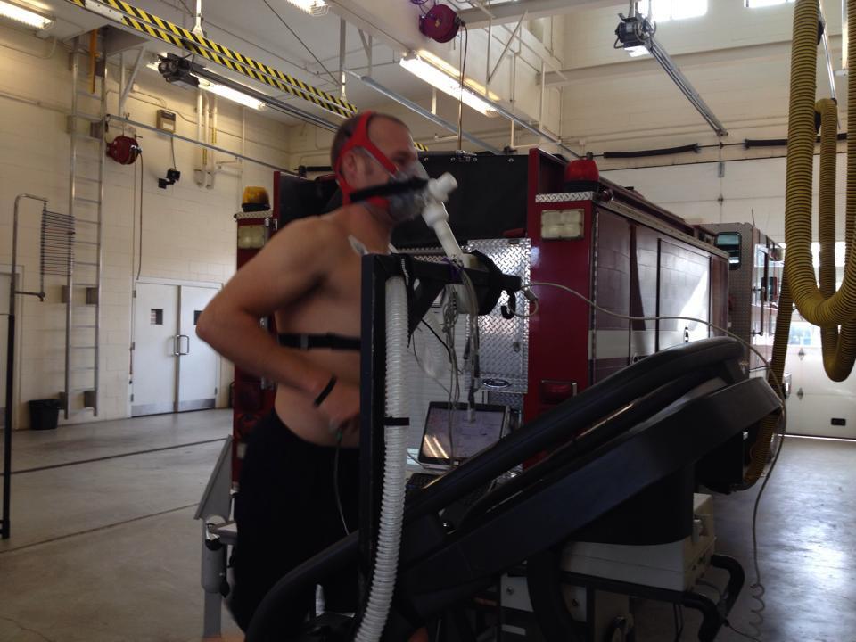 Max VO2 testing at Paso Robles Fire Department.