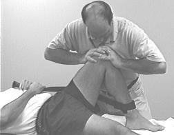 7 Impairment: Limited and Painful Knee Flexion Knee Flexion MWM Cues: Position the patient supine with the involved knee flexed and a strap around the patient s ankle (approximately 80 degrees of
