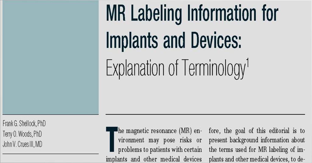 Terminology: Implants and Devices Developed by ASTM International ASTM International