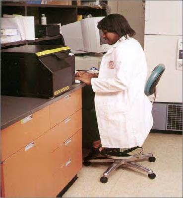 F. LABORATORY WORKBENCHES Laboratory workbenches are at fixed heights and have been designed using general guidelines suggested by the National Institute of Occupational Safety and Health (NIOSH).