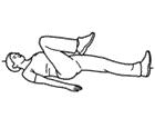Exercise 8 Exercise 9 Lying with leg straightened on bed/floor pull foot up towards you, press knee down onto bed/floor to tense thigh muscle. Count to 5 then relax.
