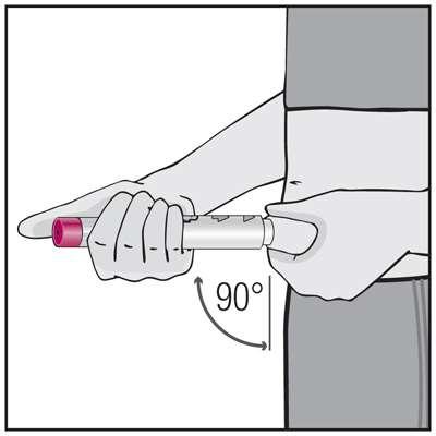 18. Inject HUMIRA With your index finger or your thumb, press the plum-colored