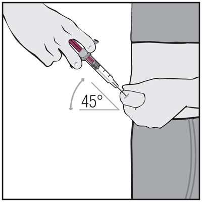 After the needle is in, let go of the skin. Pull back gently on the plunger. If blood appears in the syringe: It means that you have entered a blood vessel. Do not inject HUMIRA.