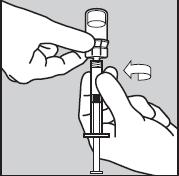 Peel the clear package just far enough to expose the white plunger rod, but do not take the syringe out of the package. Hold the syringe package and SLOWLY pull the white plunger rod out to 0.