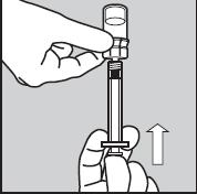 You will set the volume to the prescribed dose in a later step. DO NOT pull the white plunger rod completely out of the syringe. SLOWLY pull the white plunger rod out to 0.