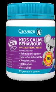 Kids Calm & Behaviour CHILDREN'S HEALTH Nutrient Support to help assist behaviour, stress and mild anxiety in children As well as providing children with a healthy learning environment you as parents