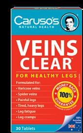 Weak vein walls are a primary cause of varicose veins and spider veins. Caruso s Veins Clear contains Grape seed extract, which may help strengthen your capillaries and blood vessels.