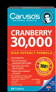Cranberry 30,000 WOMEN'S HEALTH & BEAUTY Is an attack of Cystitis a real pain for you? Cystitis is an acute bladder infection, caused by bacteria, typically E. coli.