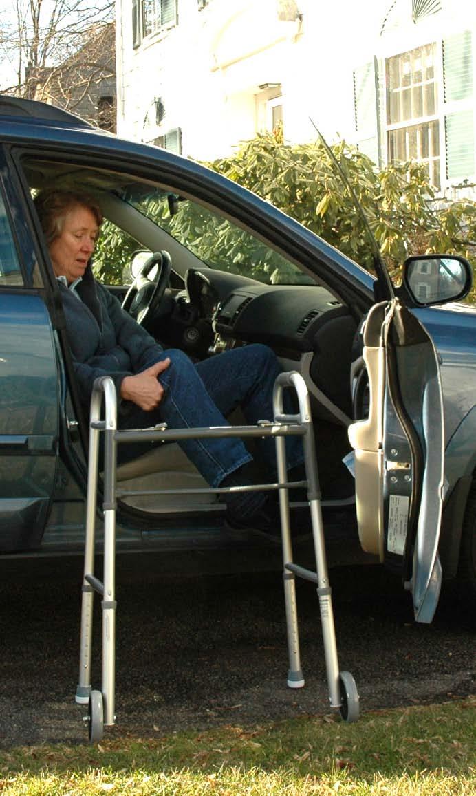 Back seat: Enter the car from the side that allows your operated leg to be supported by the seat of the car Slide back