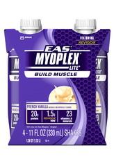 Myoplex Lite Ready-to-Drink For those who seek to build muscle. 20 g of protein, featuring a blend of rapid and slowly digested proteins, designed to promote muscle protein synthesis. Includes 3.