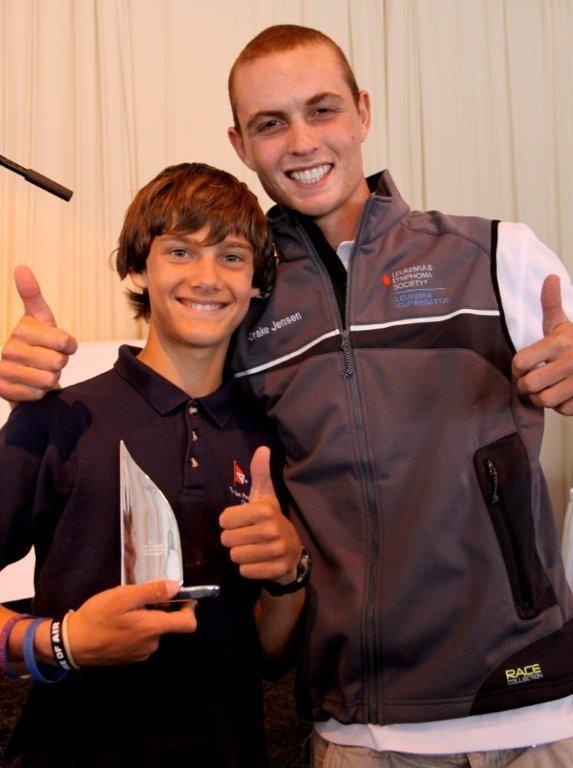 IN-KIND SPONSOR $20,000 INKIND VALUE 2013 Top Fundraising Youth Sailor Dylan Meade and Honorary Skipper Drake Jensen. Four seats at VIP Dinner on Saturday, September 20.