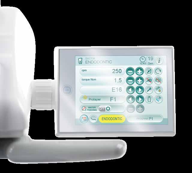 THE FULL TOUCH INSTRUMENT CONTROL PANEL IS CURRENTLY THE MOST ADVANCED INTERFACE AVAILABLE ON A DENTAL UNIT.