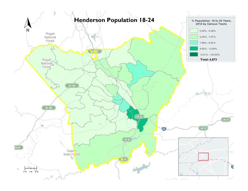 Economy Approximately 52,357 residents make up the labor force of Henderson County, which most recently reported the low unemployment rate of 4.2%.