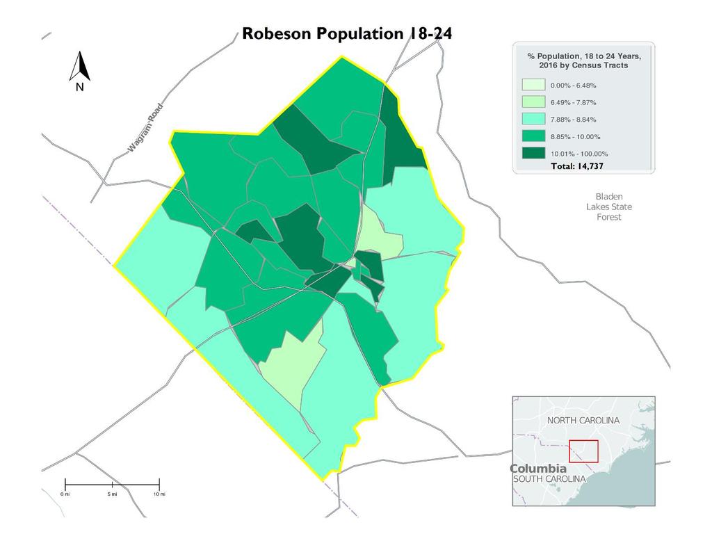 Economy Far less than half of the residents of Robeson County make up its labor force at 50,767. The county most recently reported an unemployment rate of 7.9%.