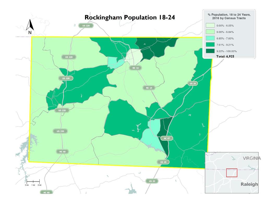 Economy Approximately 41,359 residents make up the labor force of Rockingham County, which most recently reported the low unemployment rate of 5.6%.