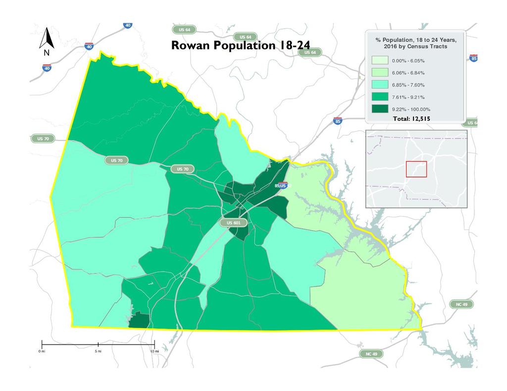 Economy Approximately 51,612 residents make up the labor force of Rowan County, which most recently reported the unemployment rate of 5.5 %.