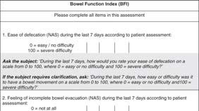 OIC - Diagnosis Bowel Function Index - Validated scale for assessing OIC - Mean of 3