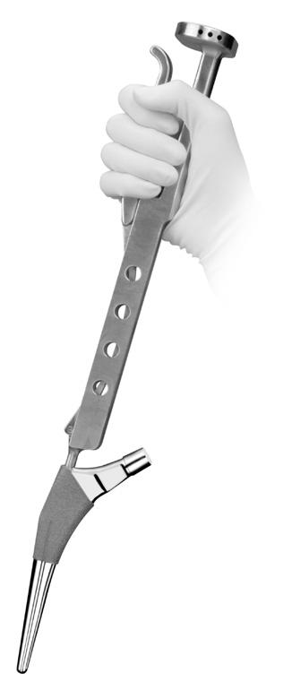 Zimmer M/L Taper Hip Prosthesis 9 Optional Insertion Technique If preferred, a Stem Inserter can be used to impact the implant (Fig. 11). Attach the Stem Inserter to the selected femoral implant.