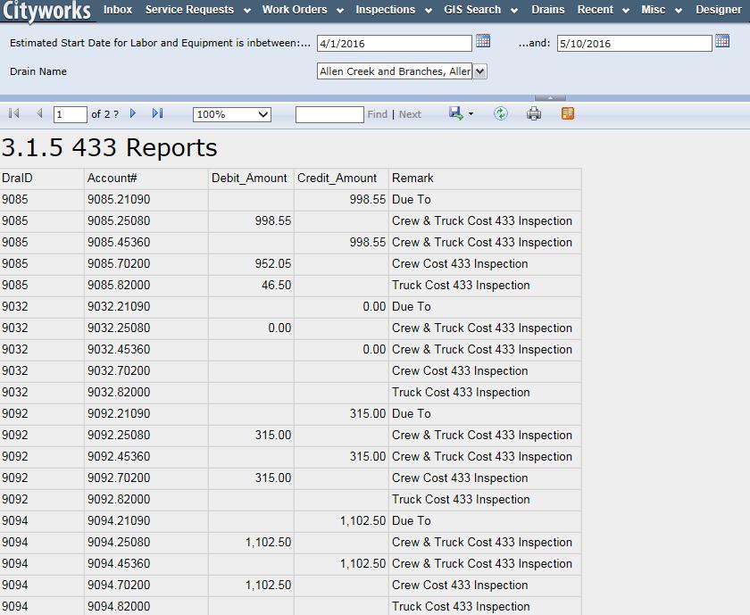 POWER Engineers Customizations Journal Entry Reporting in SSRS Details of