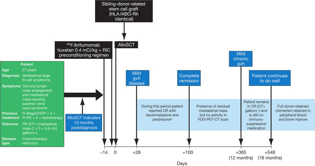 Gisselbrecht, Vose, Nademanee et al. 49 Figure 4. Schematic figure of case study. a Oral beclometasone (2 mg every 6 hours) and i.v./oral prednisone (1 mg/kg every 6 hours).