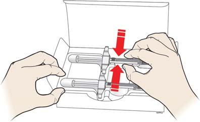 Grab Syringe Barrel Put the original carton with any unused prefilled syringes back in the refrigerator. For safety reasons: Do not grab the plunger rod. Do not grab the needle cap.