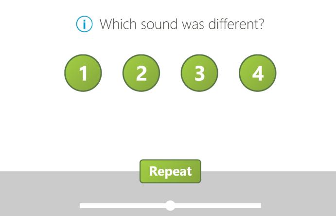 Distinction test Use the distinction test to assess your clients ability to distinguish high frequency speech sounds /sh/ and /s/.