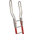 ladders with extra caution Tie down or secure in-place extension ladder at top and bottom when feasible and conditions warrant (if there is a slide-out or sideways slide risk) Avoid use of ladders in