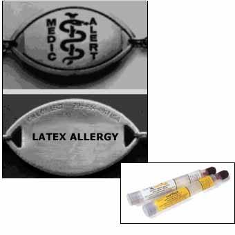5006 Managing Type I Symptoms People with type I latex allergy should: Avoid all contact with latex, as described above. Wear a medic-alert bracelet or necklace.
