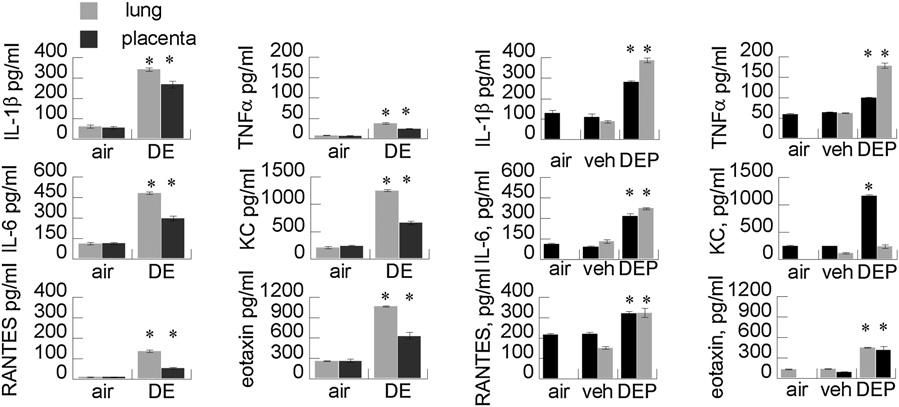 Auten, Gilmour, Krantz, et al.: Maternal Diesel Exposure, O 3 -Induced AHR in Offspring 455 Animal Exposures: DE Mice were housed in pathogen-free vivarium conditions.