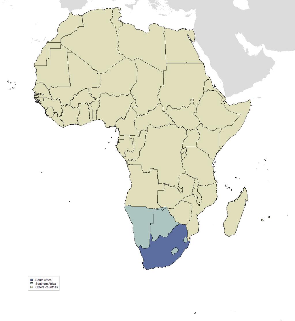 1 INTRODUCTION - 2-1 Introduction Figure 1: South Africa and Southern Africa The HPV Information Centre aims to compile and centralise updated data and statistics on human papillomavirus (HPV) and