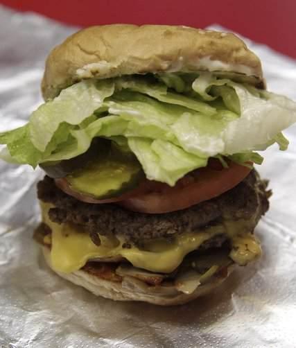 A Cheeseburger from a Five Guys Restaurant http://www.