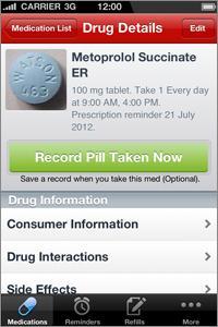 Not only meds and prescription refill reminder, but also personal med.