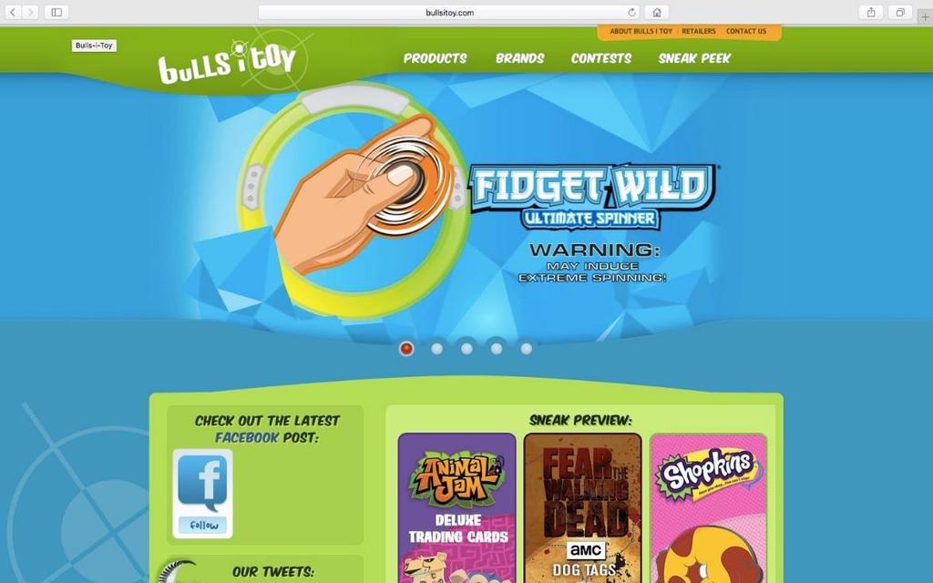 website for toys.13 Below is a screenshot from the Bulls i Toy website. The products they sell are marketed towards children and should therefore be classified as toys by the CPSC. Alarmingly, when U.