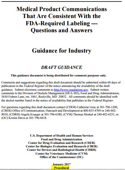 Overview Issued January 19, 2017 http://www.fda.gov/downloads/drugs /GuidanceComplianceRegulatoryInfo rmation/guidances/ucm537130.